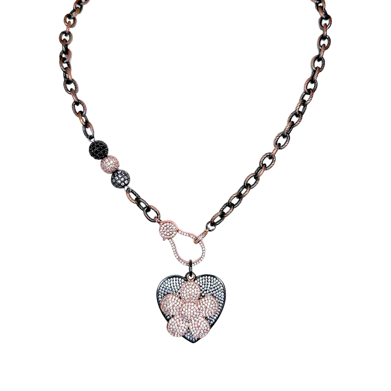 Bethany's Flower Heart Necklace