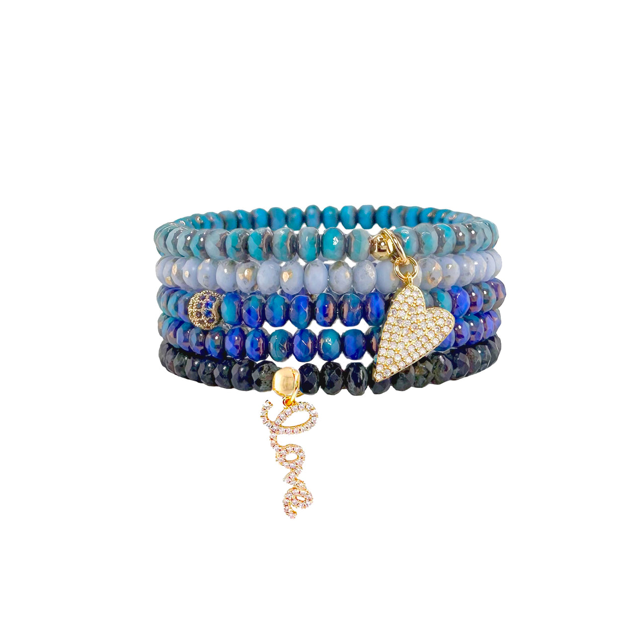 Harper Blueberry Love Collection of Bracelets