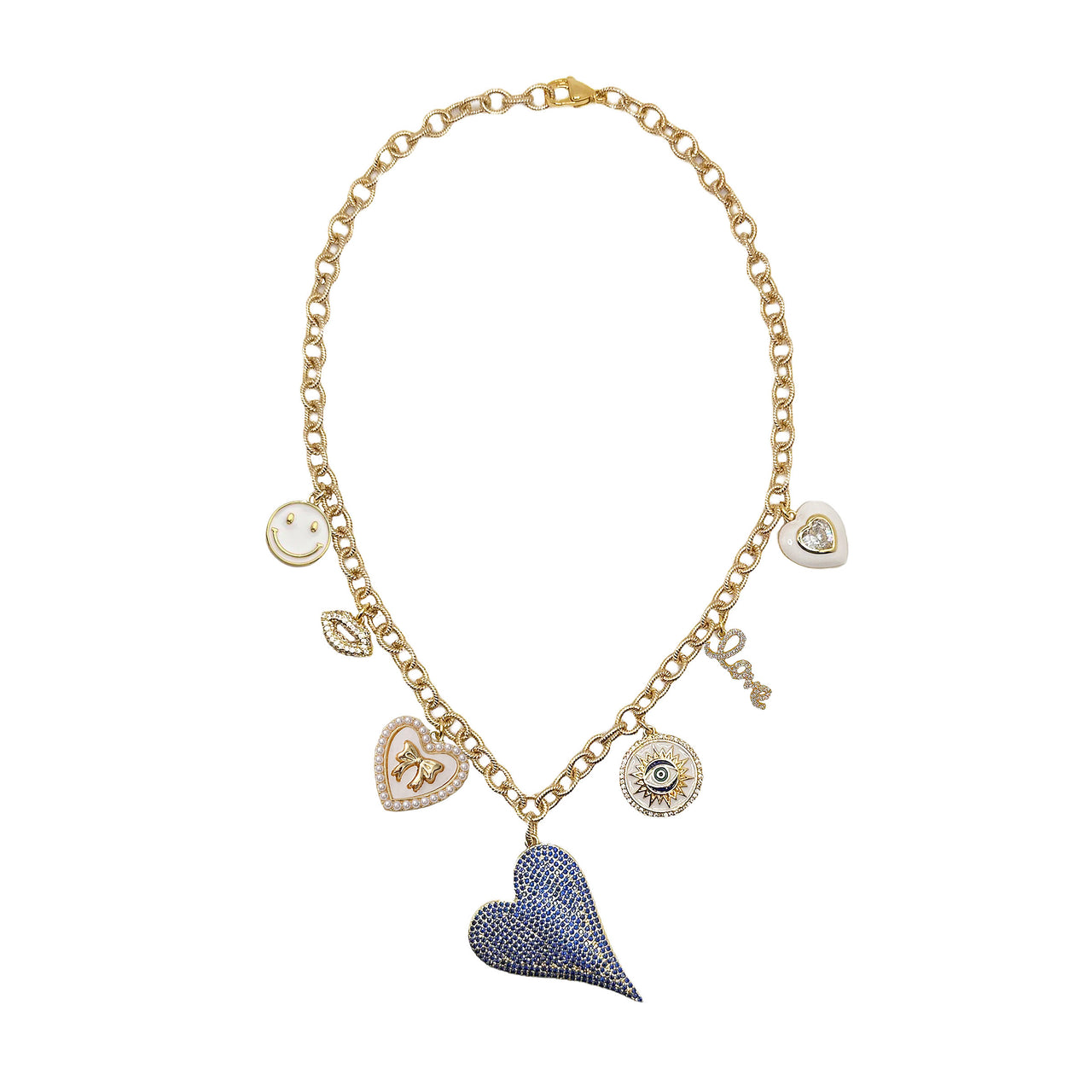 Anna Trending Forever Heart  Charm Necklace