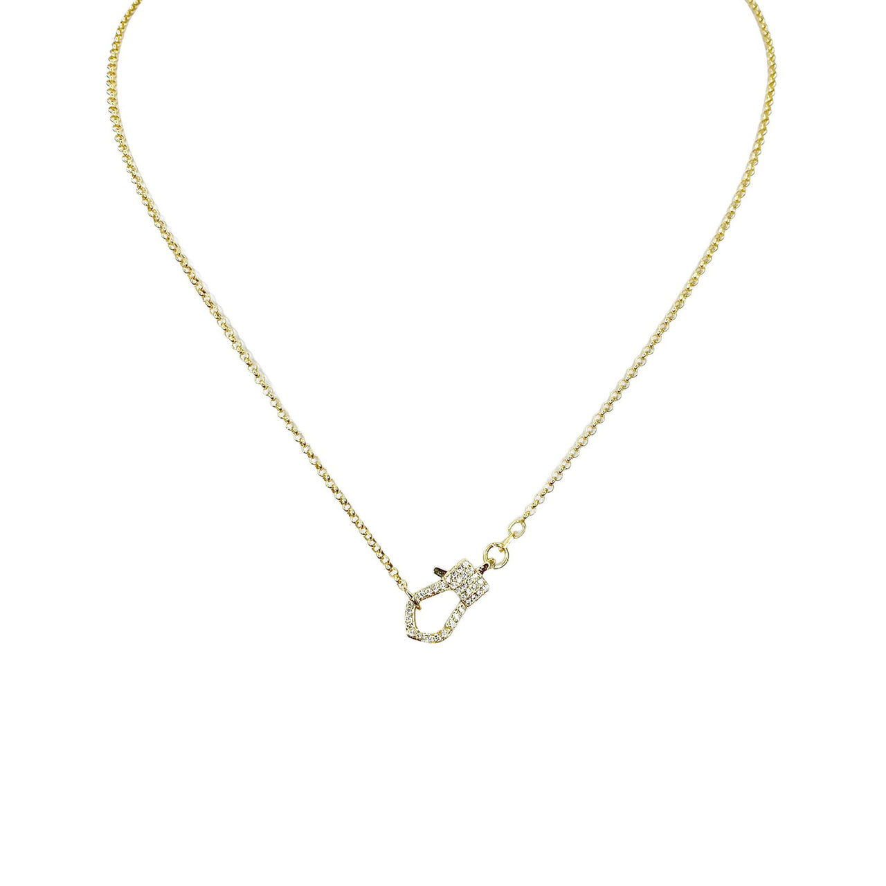 Rachael Mini Pave Clasp Necklace