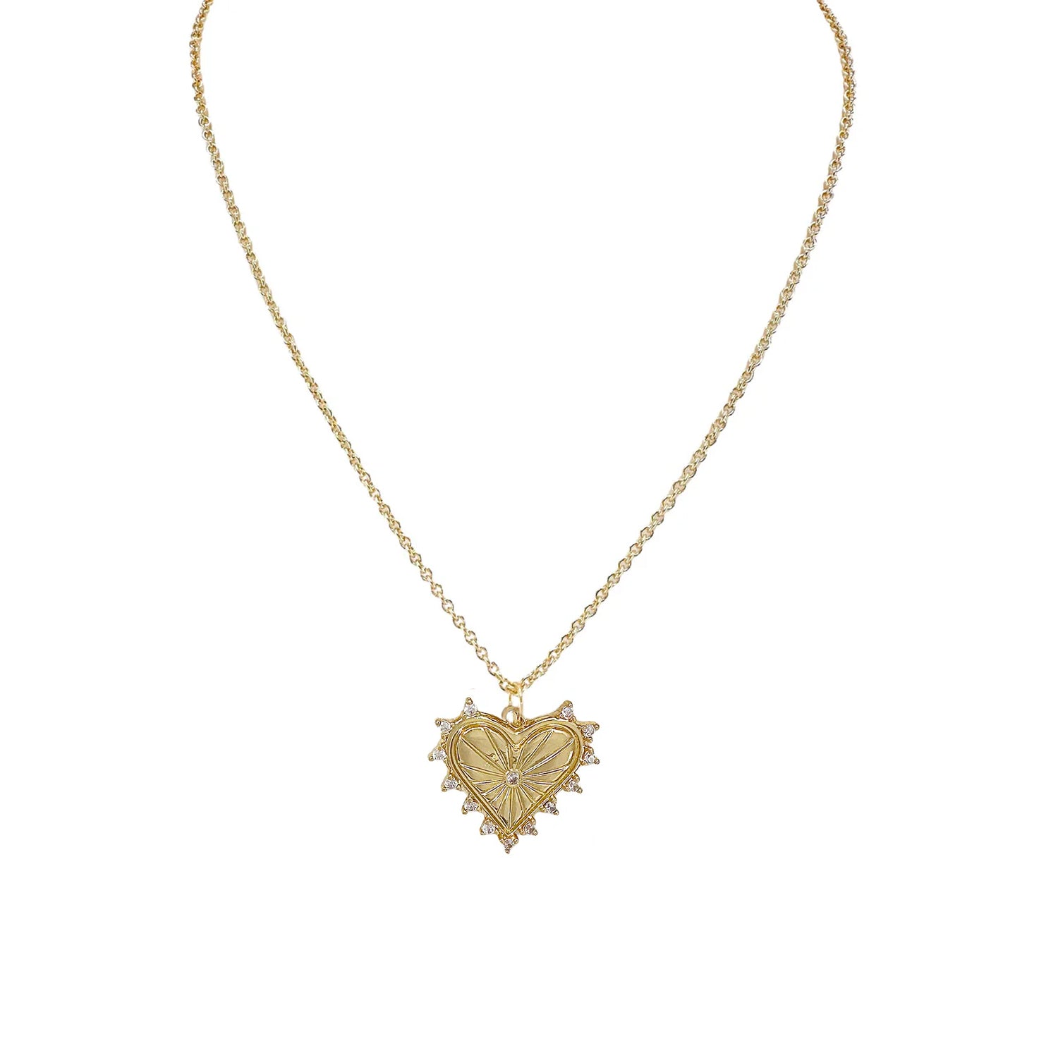 Sarah Starburst Heart Necklace 16