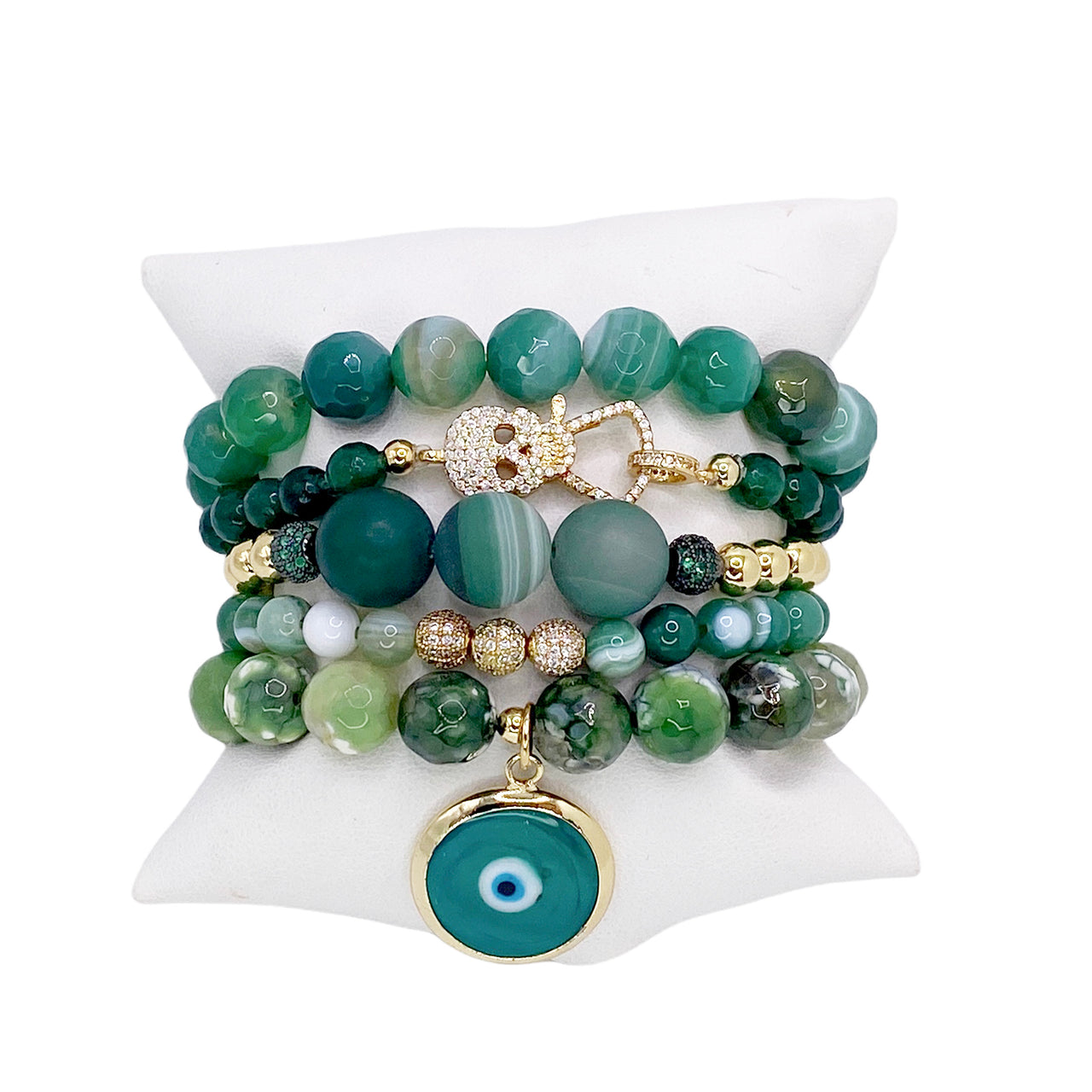 Kim Envy Stack of Gemstone Bracelets
