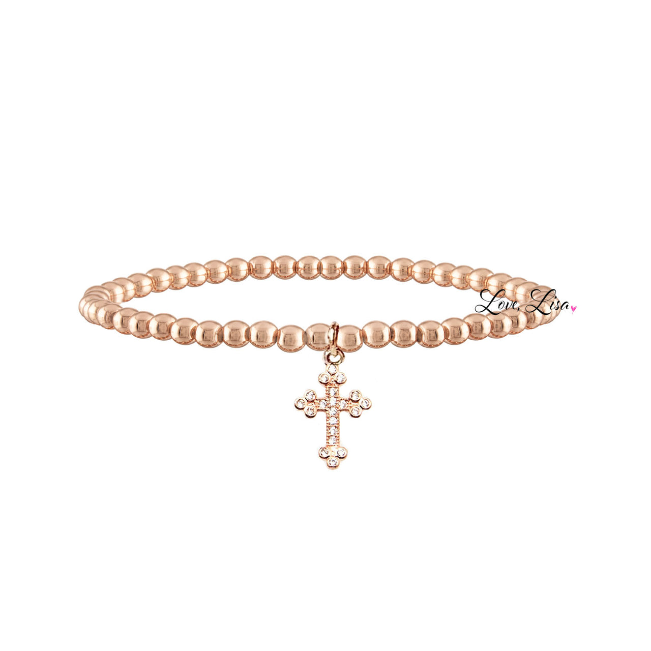 Mary Diamond Cross Bracelet