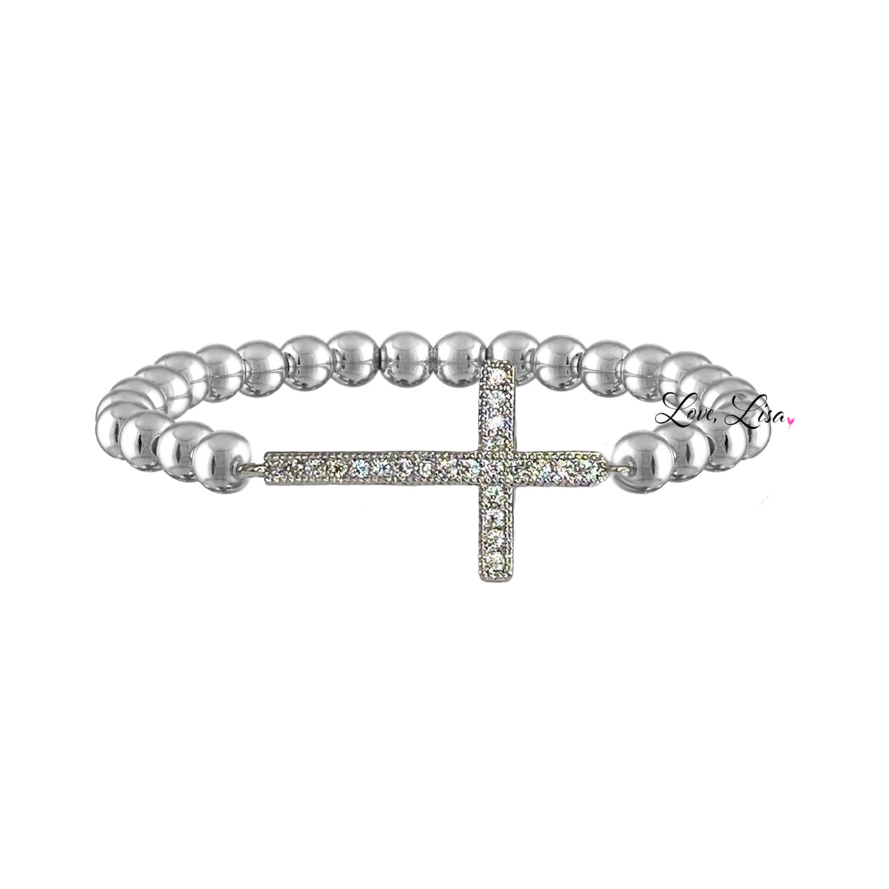 The BEST Stretch Diamond Cross Bracelet