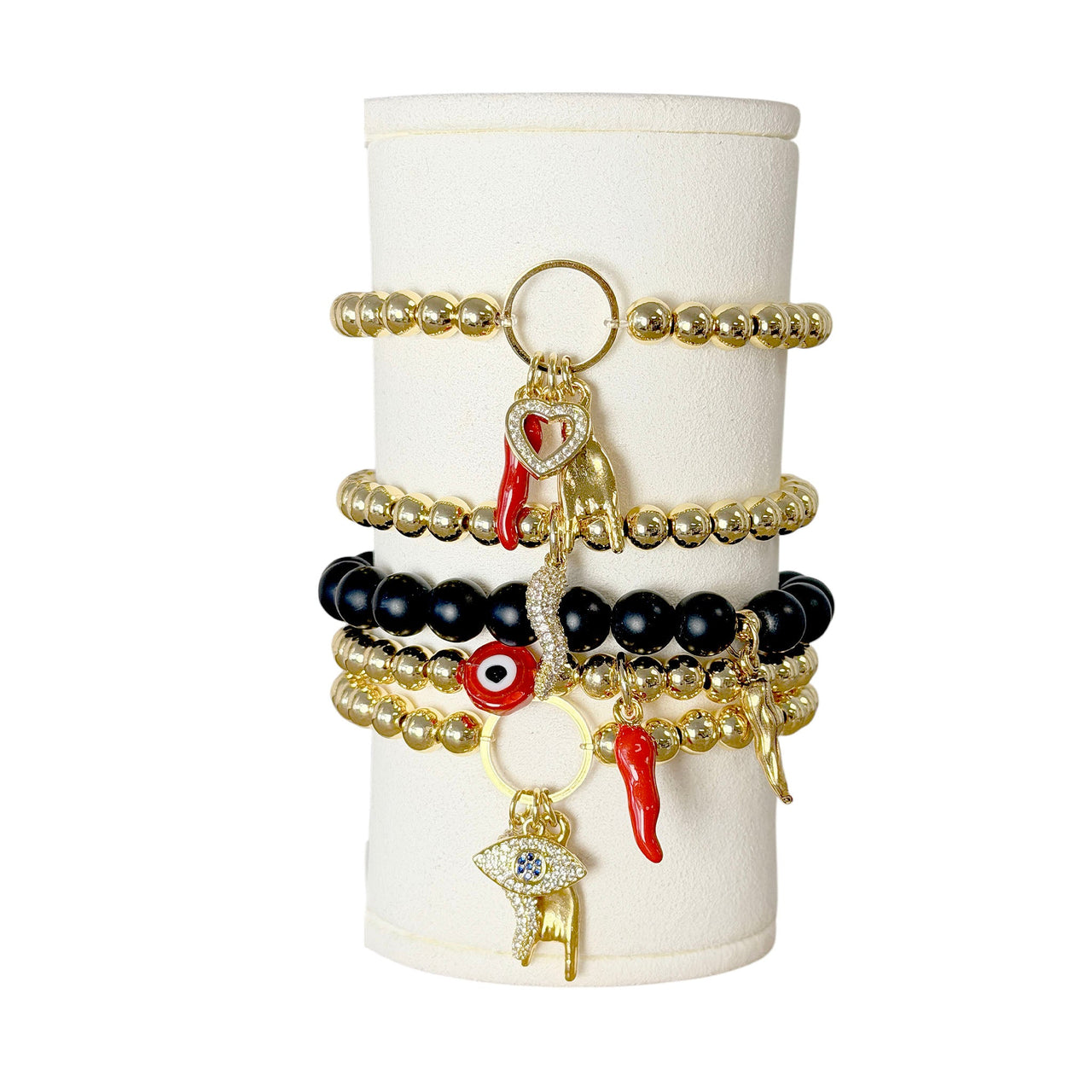 Italian horn bracelets for protection luck and everyday wear