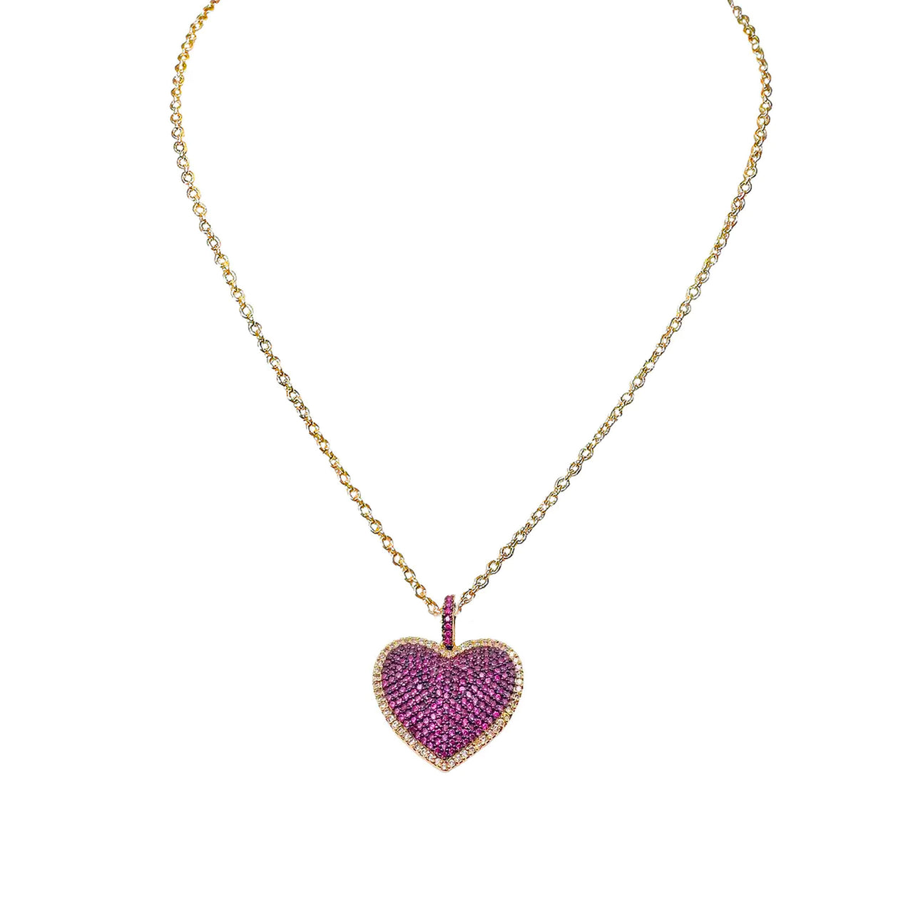 Lila Diamond Heart Necklace