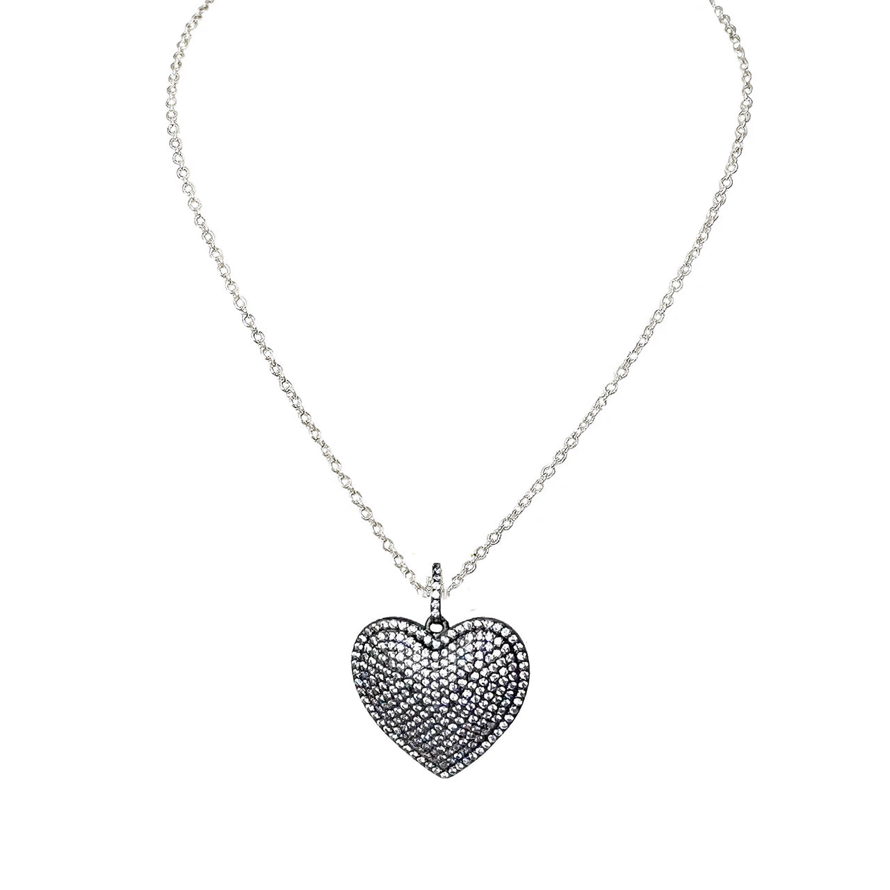 Lila Diamond Heart Necklace