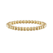 5mm beaded stretch bracelet gold polished brass beads love lisa