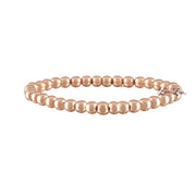 5mm beaded stretch bracelet rose gold polished brass beads love lisa