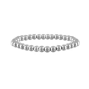 5mm beaded stretch bracelet silver polished brass beads love lisa