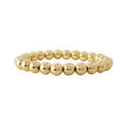 8mm beaded bracelet gold polished stretch bracelet love lisa
