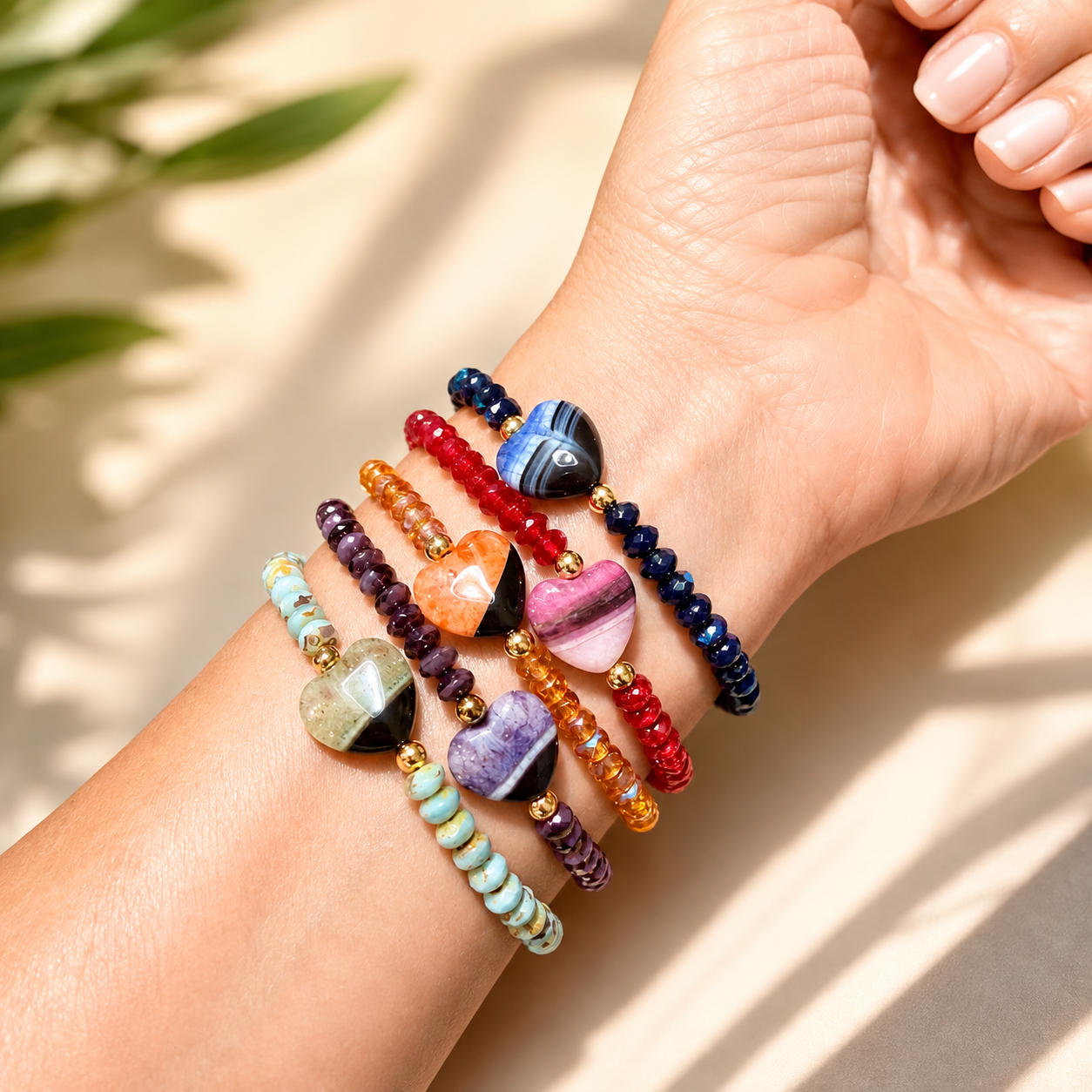 Worry Stone Harper Heart Bracelet