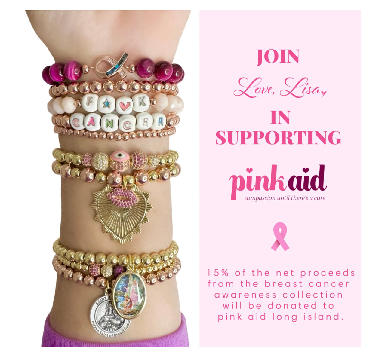 Sarah Breast Cancer Awareness Bracelet