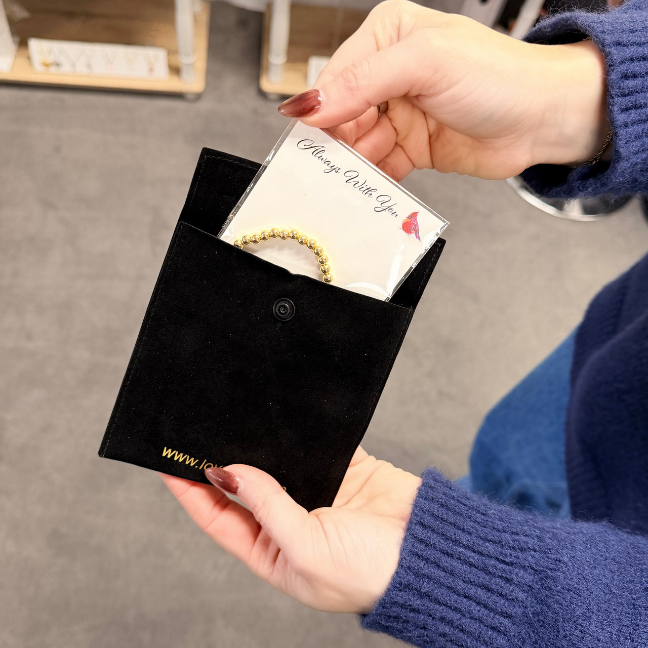 Love, Lisa  Beautiful Black Velvet Pouch