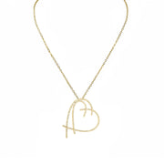 Love Lisa always yours heart necklace gold sculpted heart pendant gift for her everyday jewelry