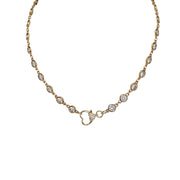 amanda crystal heart clasp necklace gold chain jewelry love lisa
