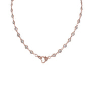 amanda crystal heart clasp necklace rose gold heart chain jewelry love lisa