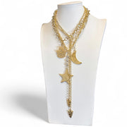 layered hamsa necklaces gold and silver engraved love health happiness success statement jewelry Love Lisa