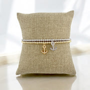 Anchored in Strength Anklet silver display