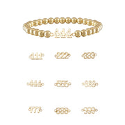 Angel Number Bracelets by Love Lisa displayed in gold finish with angel numbers