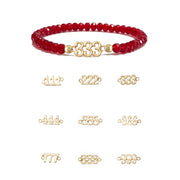 Angel Number Bracelet by Love Lisa in red and gold combination with 111 charm