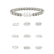 Angel Number Bracelet by Love Lisa in silver with crystal number charm