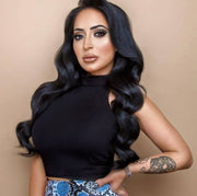 Angelina Pivarnick wearing the love lisa believe in the faith bracelets