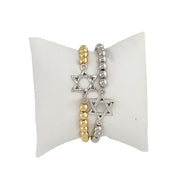 love lisa antique silver star of david bracelet pillow display
