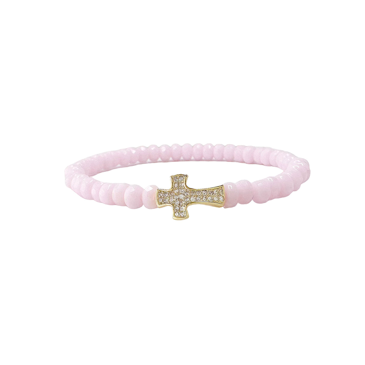 misty rose harper cross bracelet pink crystal bead bracelet Love Lisa