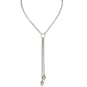 silver arrowhead lariat necklace long pendant statement jewelry Love Lisa