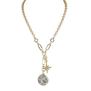 Love Lisa Athena Horse Coin Necklace gold