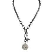 Love Lisa Athena Horse Coin Necklace gunmetal