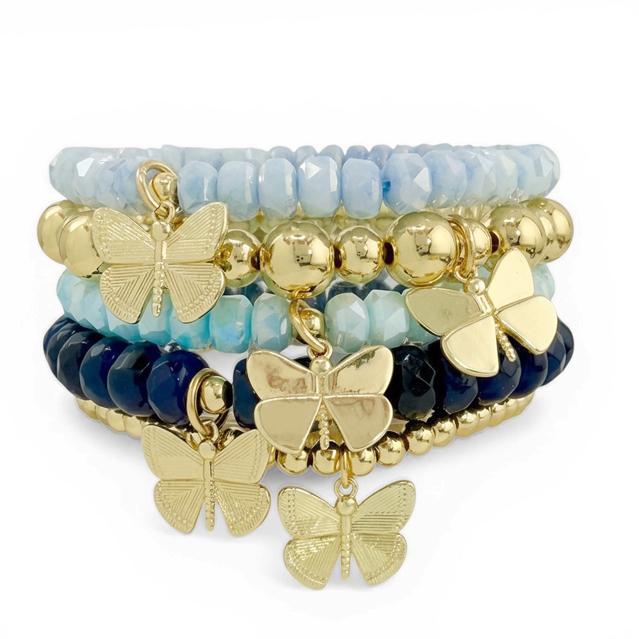 Bailey Color Butterfly Bracelet Stack