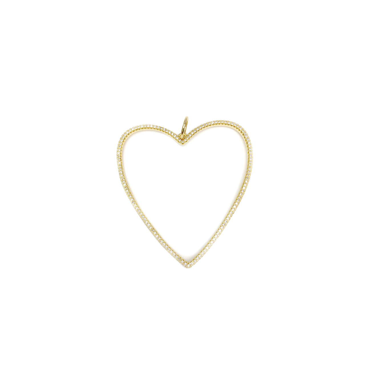 Elegant gold heart-shaped pendant for custom jewelry