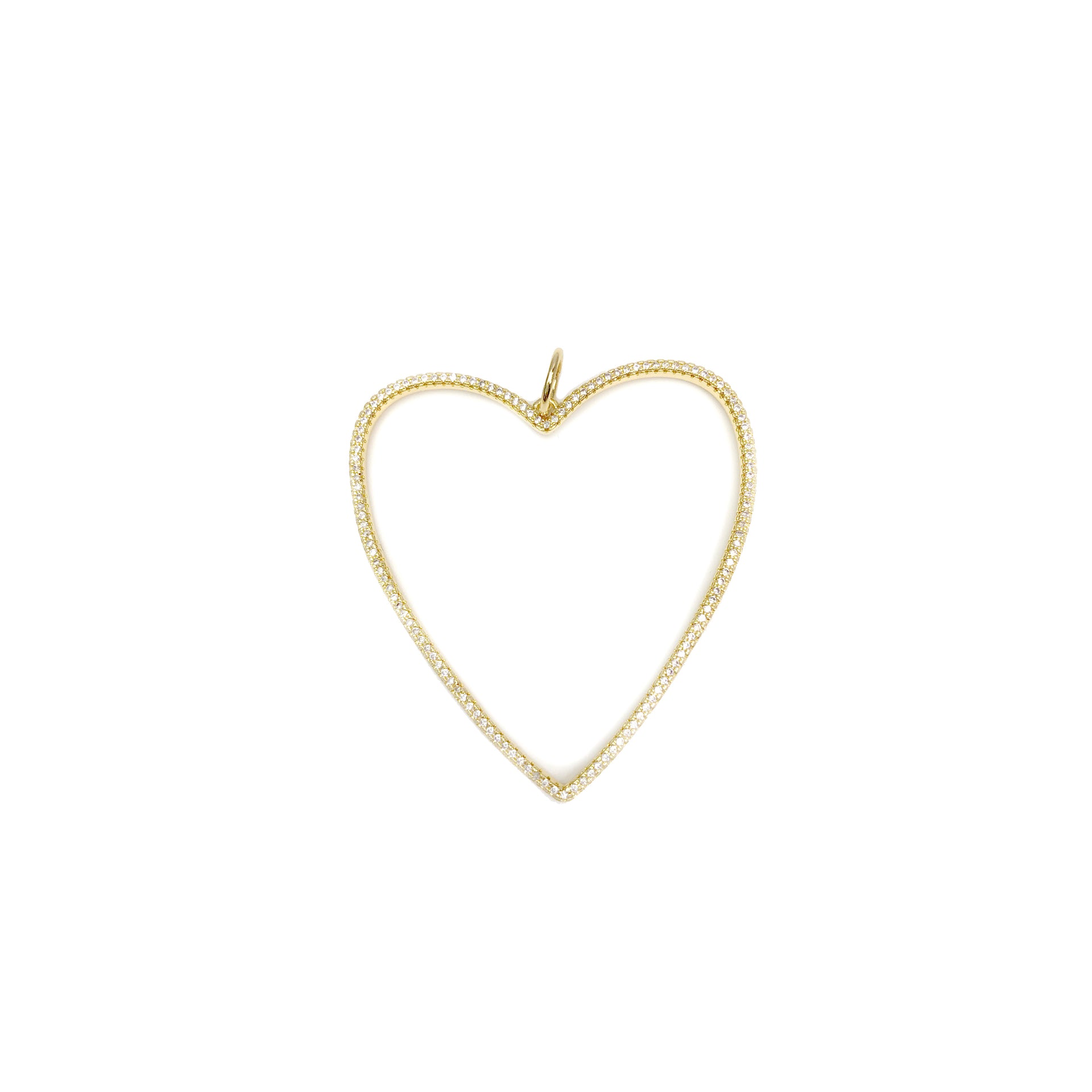 Elegant gold heart-shaped pendant for custom jewelry