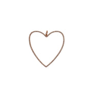 Stylish rose gold heart pendant for DIY necklaces or bracelets