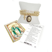 believe in the faith miraculous bracelet set with prayer card love lisa
