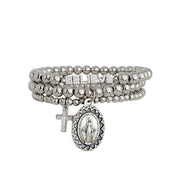 believe in the faith miraculous collection silver bracelet set love lisa
