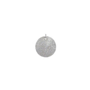 Love Lisa silver bling bling disc charm pavé pendant