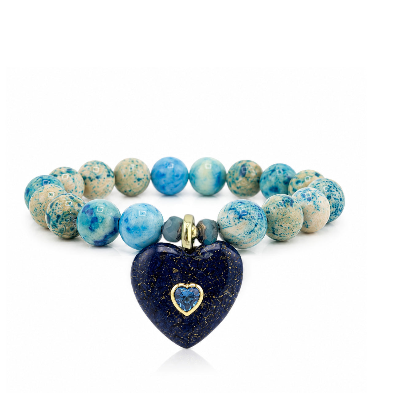 Valentina Gemstone Heart Beaded Bracelet