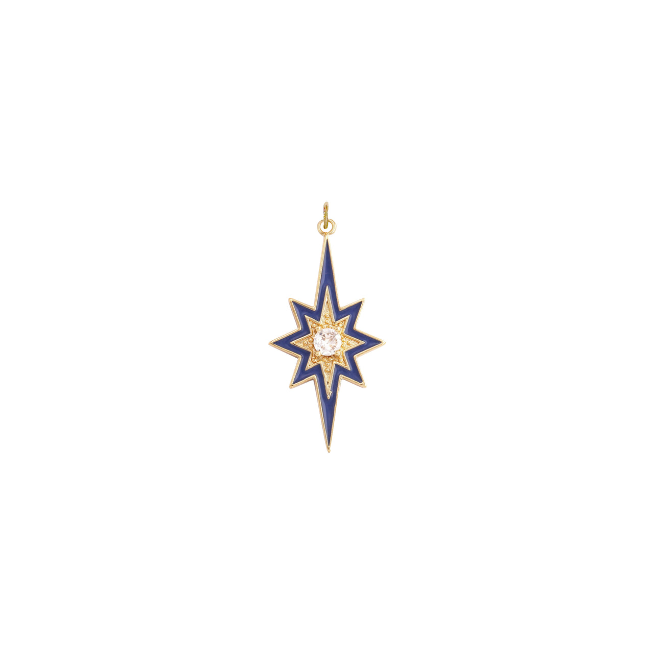 Royal Blue North Star Enamel Charm