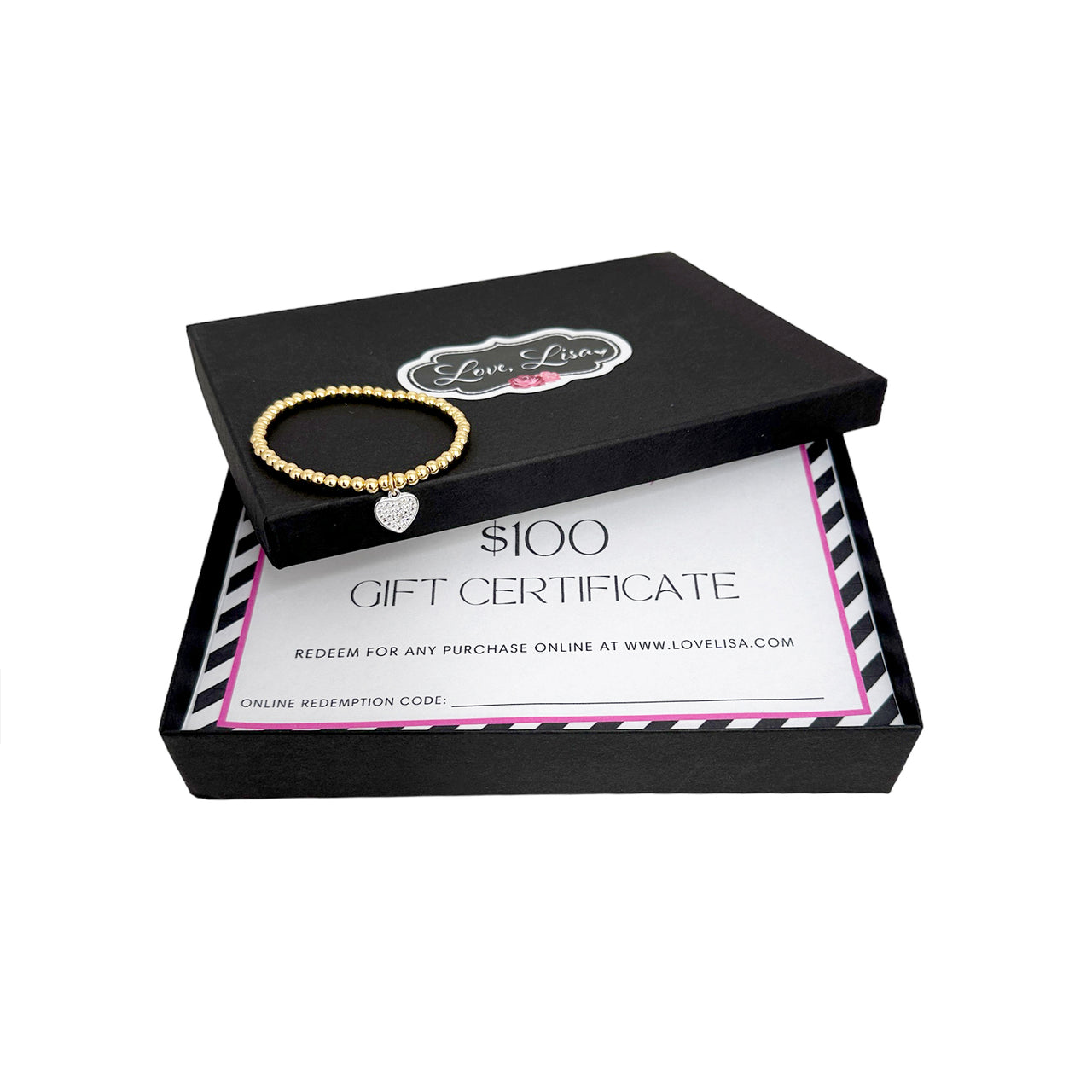 Heart Bracelet & $100 Gift Certificate