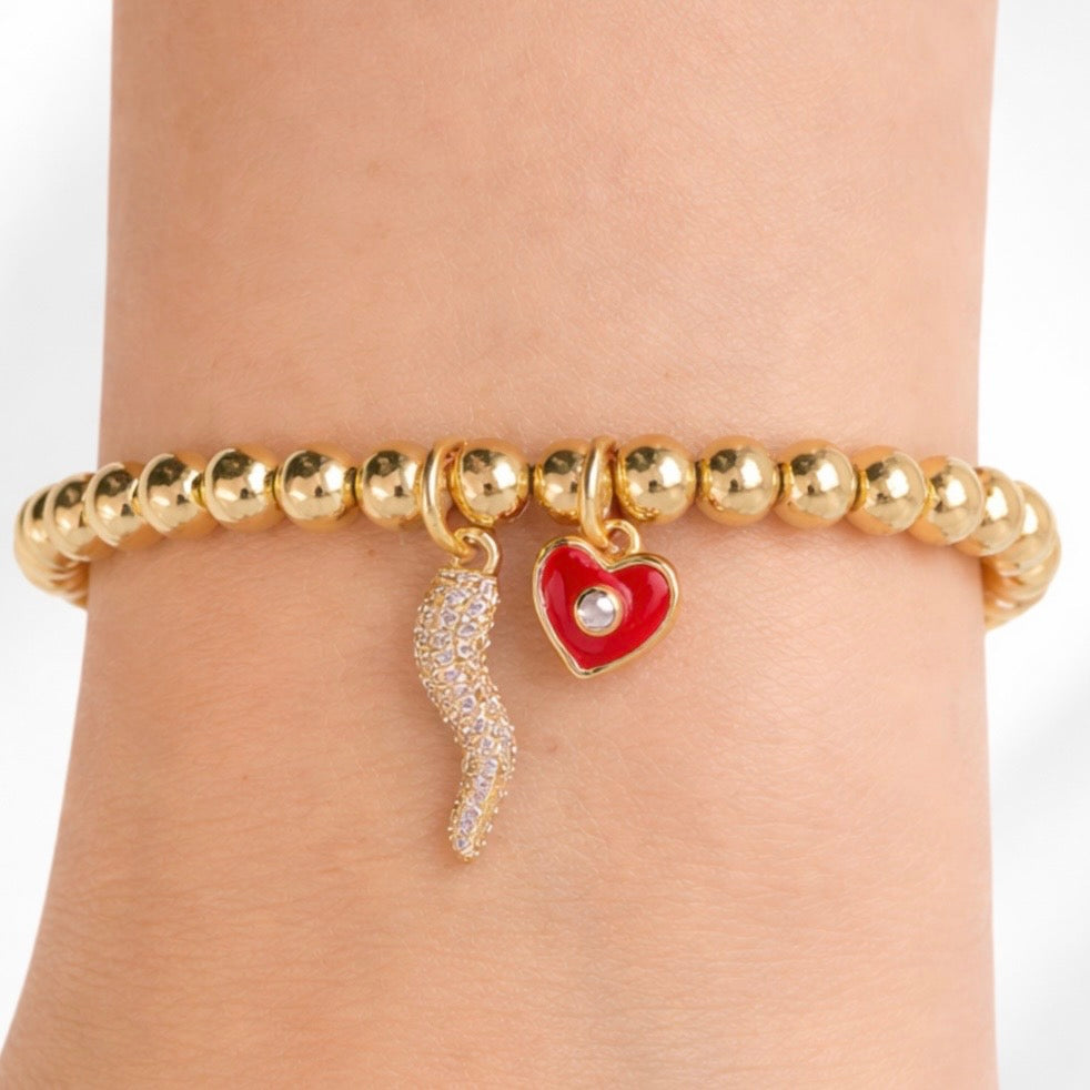 love lisa brandi italian horn and evil eye bracelet