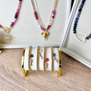 love lisa heart horn bracelets multicolor display