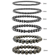 build your own stack beaded bracelets gunmetal version medium and large beads love lisa