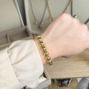 build your own stack beaded bracelets gold worn on model stacked style love lisa