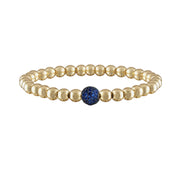 camryn colorful pave ball bracelet gold with blue pave accent bead by love lisa jewelry