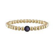 camryn colorful pave ball bracelet gold with purple pave bead by love lisa jewelry