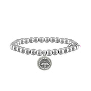 catholic medal saint beaded bracelet holy spirit silver bracelet divine guidance jewelry by love lisa