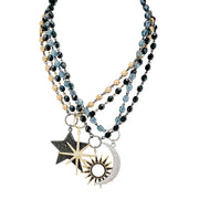 Group of Celestial Sun Moon and Star Beaded Necklaces by Love Lisa